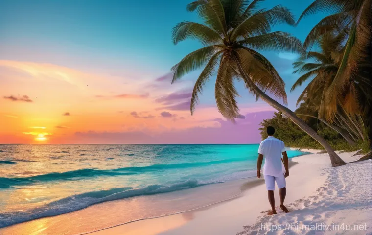 몰디브 주요 관광지 - **Maldives Sunset Beach Romance (15+ Age-Appropriate)**
    A breathtaking, photo-realistic image of...